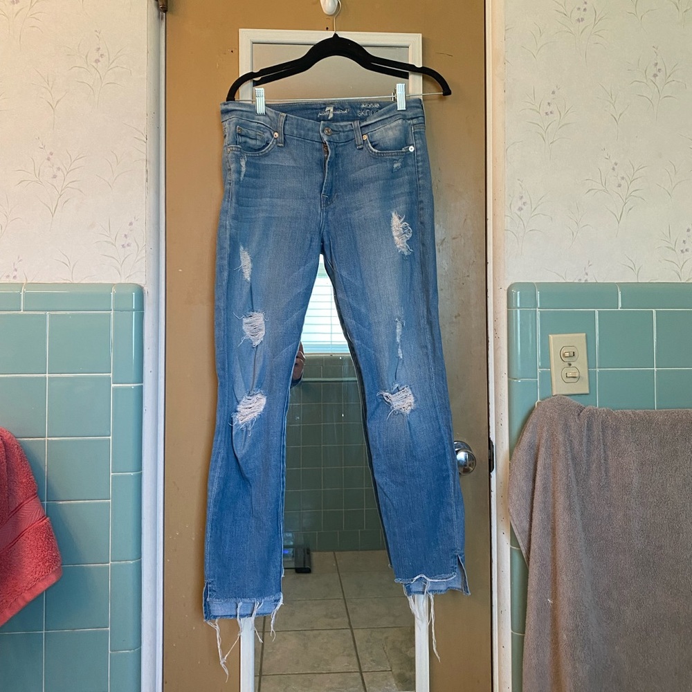 7 for all mankind skinny ankle jeans